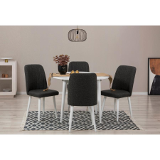 TUTI AG Étkezőgarnitúra(Kihúzható asztal, szék) (5 db) Vina 1053 - Fehér, Antracit bútor