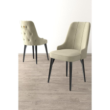 TUTI AG Étkezőszék szett (4 db) Newa - Krém, Fekete bútor