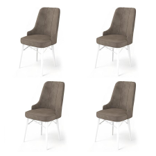 TUTI AG Étkezőszék szett (4 db) Pare - Cappuccino, Fehér bútor