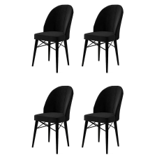 TUTI AG Étkezőszék szett (4 db) Ritim - Fekete bútor