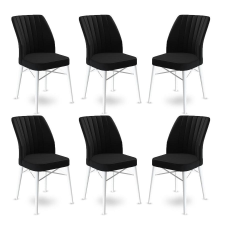 TUTI AG Étkezőszék szett (6 db) Flex - Fekete, Fehér bútor