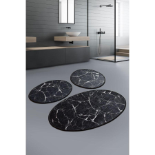TUTI AG Fürdőszobaszőnyeg Szett (3 db) Marble - Fekete lakástextília