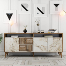 TUTI AG Konzolasztal Milan - Diós, Fehér Marble bútor