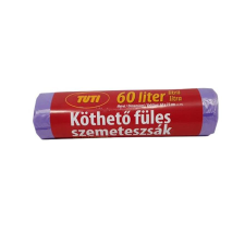 Tuti Szemeteszsák, köthető füles, 60 l, 16 db, 60x75 cm, 9 µ, TUTI, lila tisztító- és takarítószer, higiénia