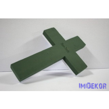  Tűzőhab kereszt forma fa alapon 40 cm dekorációs kellék