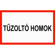  Tűzoltó homok - utánvilágító műanyag, 160*240mm információs tábla, állvány
