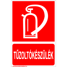  Tűzoltókészülék - műanyag, 160*240mm információs tábla, állvány