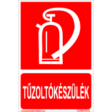  Tűzoltókészülék - utánvilágító műanyag, 160*240mm információs tábla, állvány