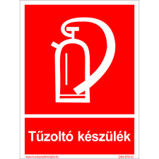  Tűzoltókészülék - utánvilágító öntapadó, 150*200mm információs tábla, állvány