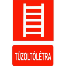  Tűzoltólétra - utánvilágító öntapadó, 160*240mm információs tábla, állvány