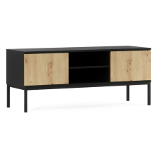  TV állvány LANZZI 120x40 cm, fekete/művész tölgy bútor