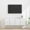  TV Fali Szekrény 2 pcs Magas Fényű Fehér 59,5 x 31 x 40 cm