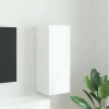  TV Fali Szekrény 30 x 31 x 80 cm Fényes Fehér Szerelt Fa