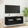  TV Fali Szekrény Fekete tölgy 100 x 30 x 40 cm Faanyag