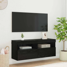  TV Fali Szekrény Fekete tölgy 100 x 30 x 40 cm Faanyag bútor