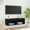  TV Fali Szekrény Panama Fekete tölgy 100 x 30 x 30 cm Faanyag