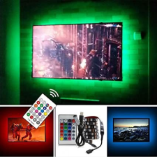  TV Led háttérvilágítás USB csatlakozós Színes RGB LED szalag távirányítóval SMD, 30 LED/m, 3 méte... világítási kellék