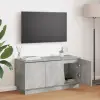  TV szekrény 100 x 38 x 49 cm Beton Szürke Szerelt Fa