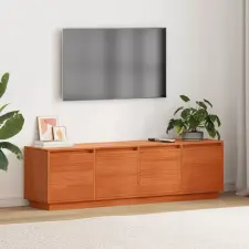  TV szekrény 156 x 37 x 45 cm Barna Szerelt Fa bútor