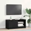 TV szekrény 80 x 35 x 36,5 cm Fekete tölgy Szerelt Fa