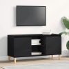  TV szekrény Fekete tölgy 102 x 35 x 50 cm Faanyag