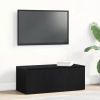  TV szekrény fiókkal Fekete tölgy 80x34x30 cm Faanyag