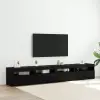  TV szekrény garnitúra 3 db Fekete tölgy Szerelt Fa