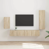  TV szekrény garnitúra 4 db Sonoma tölgy Szerelt Fa