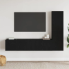  TV szekrény garnitúra 4 pcs Fekete tölgy 130,5 x 30 x 140 cm