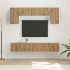  TV szekrény garnitúra 5 pcs Füstölt tölgy Faanyag bútor