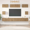  TV szekrény garnitúra 8 pcs Artisan tölgy Faanyag