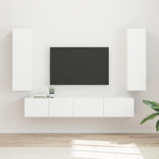  TV szekrény garnitúra Falra szerelhető 3 pcs Fehér Faanyag bútor