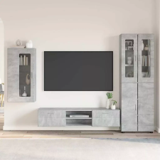  TV szekrény garnitúra fiókkal FLORIN 3 pcs Beton Szürke Faanyag bútor