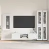  TV szekrény garnitúra fiókkal FLORIN 3 pcs Fehér Faanyag