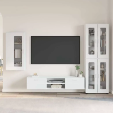  TV szekrény garnitúra fiókkal FLORIN 3 pcs Fehér Faanyag bútor