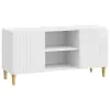  TV szekrény Magasfényű Fehér 102 x 34,5 x 50 cm Szerelt Fa