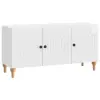  TV szekrény Magasfényű Fehér 99 x 34,5 x 50 cm Szerelt Fa