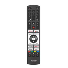 TV távirányító, Huayu, Netflix/Youtube/Prime Video/Rakuten kompatibilis, fekete távirányító