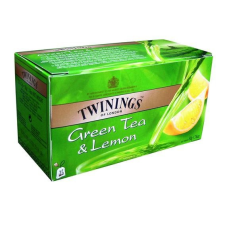 TWININGS Zöldtea, 25x1,6 g, TWININGS "Green Tea & Lemon” tea