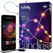 Twinkly 100 Candies RGB+W Kültéri Beltéri LED Karácsonyfa fények 6m - RGB kültéri izzósor