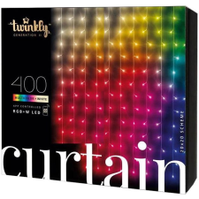 Twinkly Curtain IP44 Okos fényfüggöny, 400 LED, Bluetooth, Wifi, 2,1m x 1,5 m (TWW400SPP-TEU) karácsonyfa izzósor