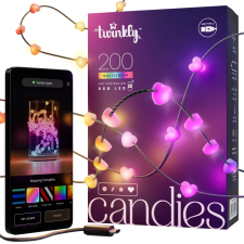 Twinkly TWKH200RGB-G Candies Beltéri LED Fényfüzér 6m - Színes karácsonyfa izzósor