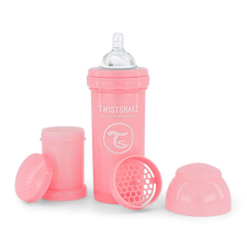 Twistshake Twistshake kólika elleni Cumisüveg mixerhálóval és tápszer tárolóval 260ml #rózsaszín cumisüveg