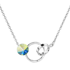 Two rings - Kézzel készített Swarovski kristályos nyaklánc - AB Crystal - Színjátszó fehér nyaklánc
