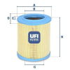 UFI Légszűrő UFI 27.606.00