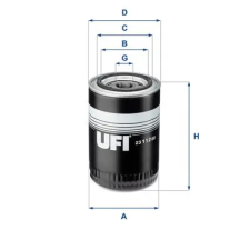 UFI olajszűrő 23.112.00 autóalkatrész