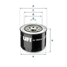 UFI olajszűrő 23.165.00 autóalkatrész