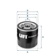 UFI olajszűrő 23.299.00 autóalkatrész