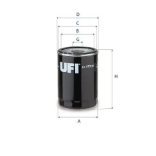 UFI olajszűrő 23.473.00 autóalkatrész
