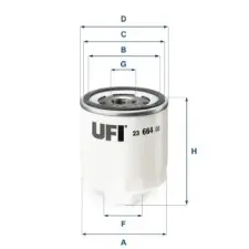 UFI olajszűrő 23.664.00 autóalkatrész